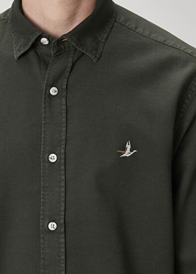 Beymen Club Comfort Fit Khaki Textured Shirt - 6