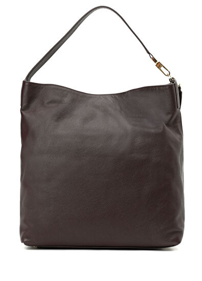 Beymen Club Burgundy Women's Leather Hobo Shoulder Bag - 4