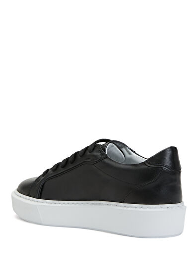 Black Logo Women's Leather Sneakers Beymen Club Black Logo Women's Leather Sneakers - 3