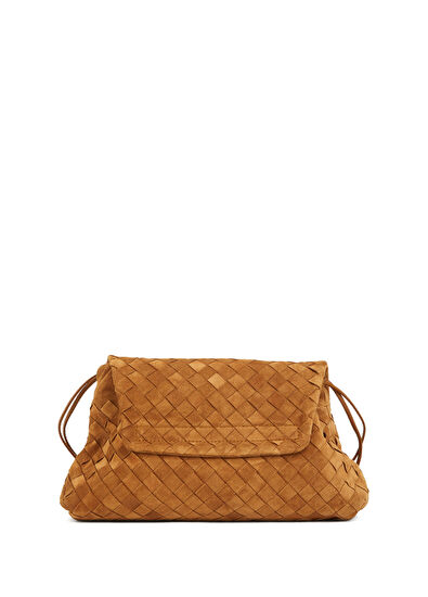 Bottega Veneta Giorno Tan Women's Suede Bag - 4