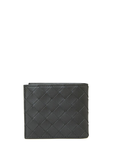 Intrecciato Siyah Erkek Deri Cüzdan - Görsel 4