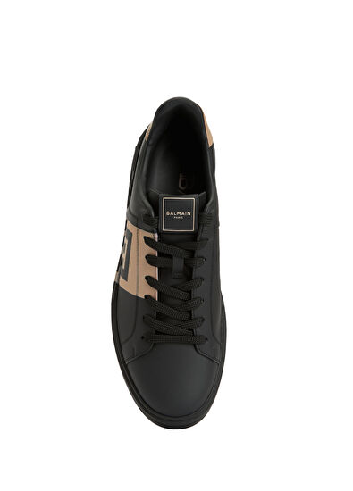 B-Court Siyah Erkek Deri Sneaker - Görsel 6