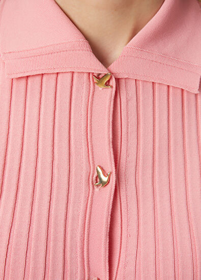 Beymen Club Pembe Ribli Polo Hırka - 6