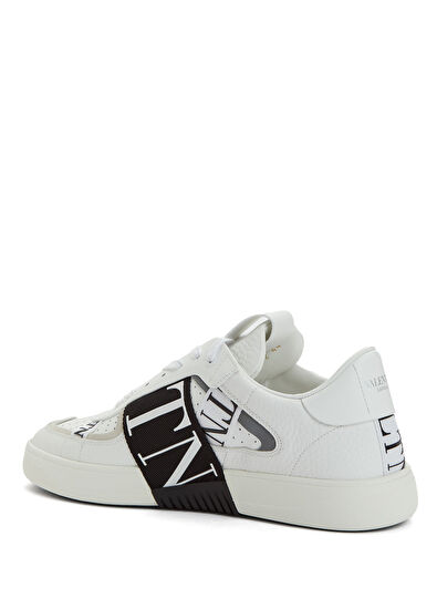 VL7N Siyah Beyaz Erkek Deri Sneaker - Görsel 5