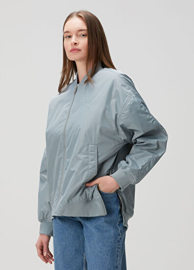 CK Jeans Long Mavi Bomber Ceket - 3