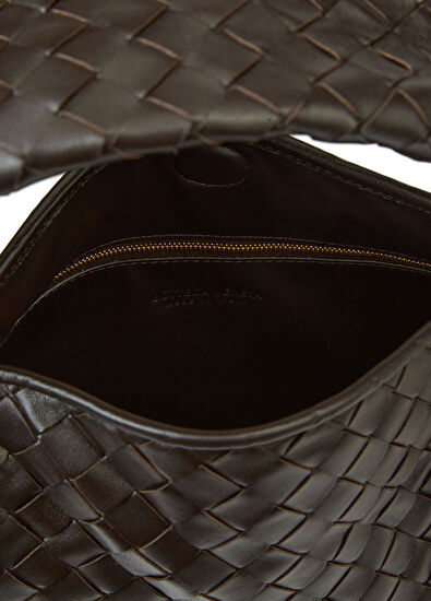 Hop Koyu Kahverengi Kadın Deri Çanta - Görsel 6