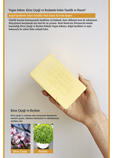 Nesti Dante Romantica Leylak ve Nergis Çiçeği Özlü Vegan Cilt Bakım Sabunu 250 gr - 3