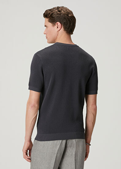 Beymen Club Antrasit Petek Örgü Dokulu Triko - 5