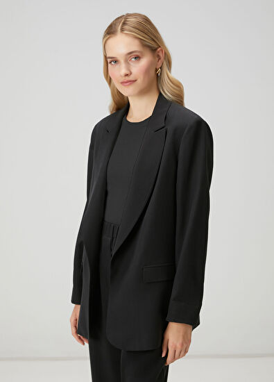 Beymen Club Black Sleeve Leopard Print Blazer - 7