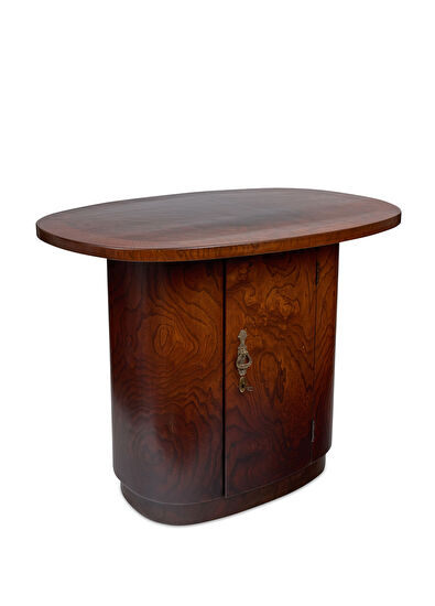 Nish Solutions Kahverengi Ahşap Dolaplı Sehpa - 3