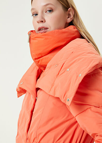 Beymen Club Neon Orange Puff Coat - 5