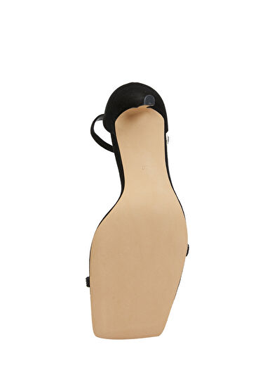 Beymen Club Siyah Taşlı Bantlı Kadın Süet Sandalet - 5