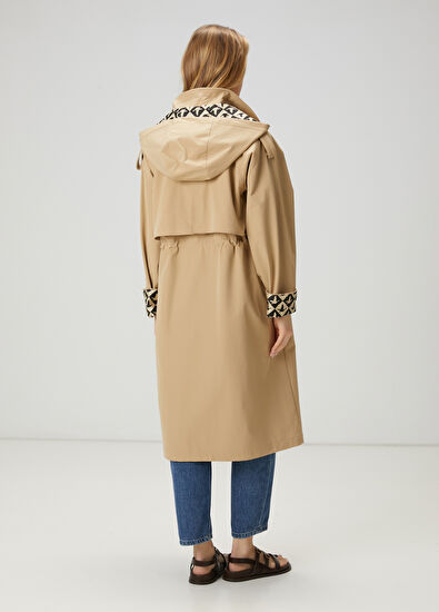 Beymen Club Beige Hooded Overcoat - 6