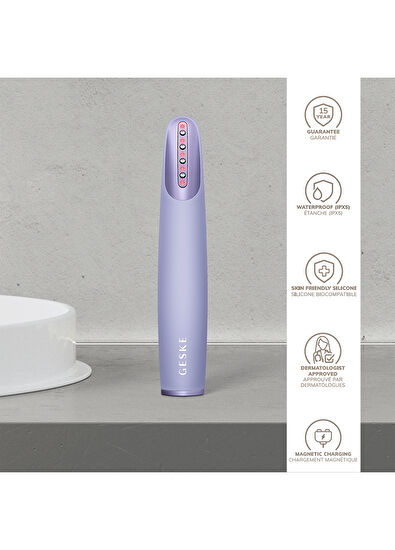 Geske Skin Firming Wand Purple Titreşimli Kırmızı Led Terapili Sıkılaştırıcı Yüz Bakım Cihazı - 7