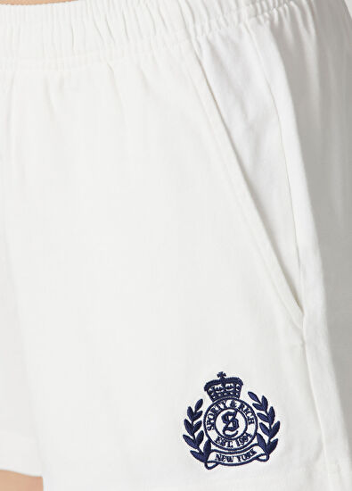 Sporty & Rich H&W Crest Beyaz Şort - 5