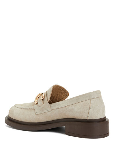 Beymen Club Beige Womens Suede Loafer - 3