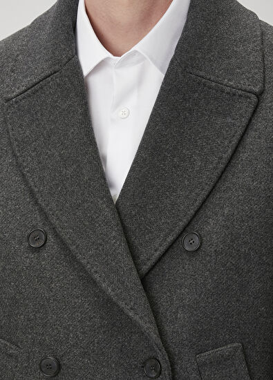 Beymen Club Khaki Double-Breasted Coat - 6