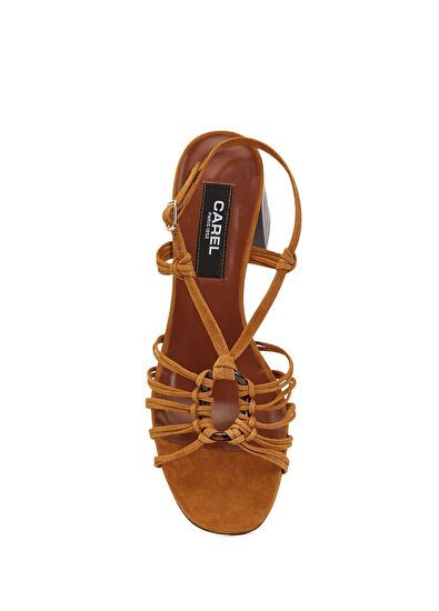 Carel Cabana Tan Women's Suede Sandals - 4