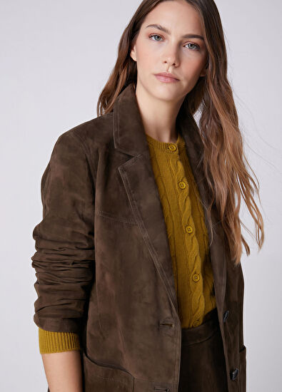 Beymen Club Oil Green Cable Knit Wool Cardigan - 3