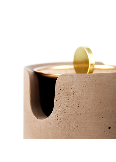 Coho Objet Coho Concre Therapy Dövme Bakır Kapaklı Terra Tütsü Çanağı - 5