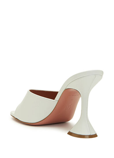 Lupita Beyaz Kadın Deri Terlik - Görsel 4