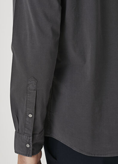 Beymen Club Relax Fit Anthracite Shirt - 7