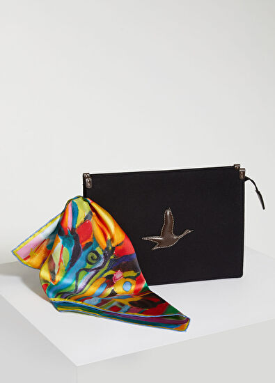 Beymen Club Art Collaboration Çağla Ulusoy Çiçek İpek Eşarp - 3