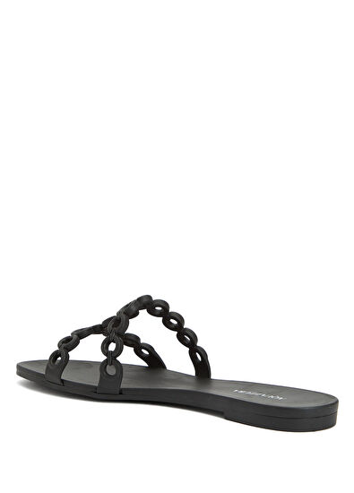 Aquazzura Black Women's Beach Slippers - 3