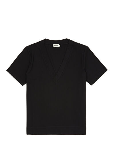 Beymen Club Siyah V Yaka Basic T-shirt - 7