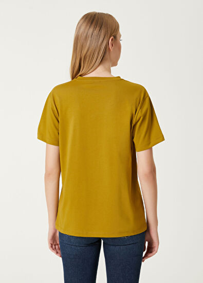 Beymen Club Yağ Yeşili Logo Baskılı T-shirt - 6