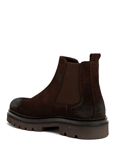 Beymen Club Kahverengi Erkek Klasik Chunky Kısa Deri Bot - 3