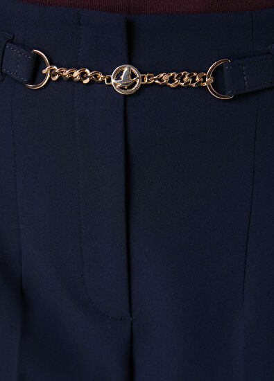 Beymen Club Navy Logo Belted Carrot Pants - 5