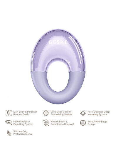 Geske Cool & Warm Eye Massager Mor Soğutma & Isıtmalı Göz Masaj Aleti - 5