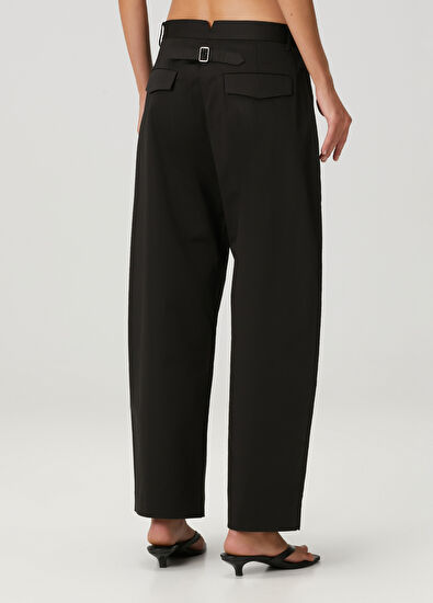 St. Agni Siyah Pile Detaylı Organik Pamuk Pantolon - 4