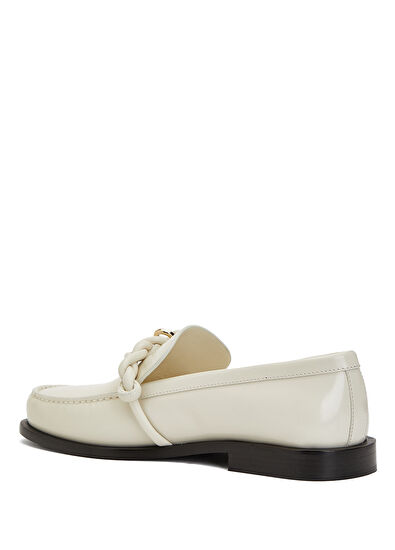 Jil Sander Kırık Beyaz Kadın Deri Loafer - 3