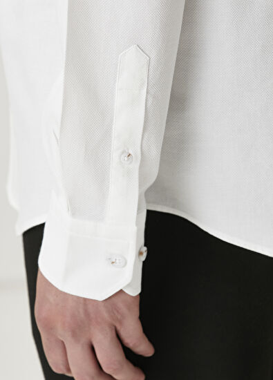 Beymen Club Comfort Fit White Textured Shirt - 7