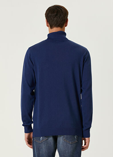 Beymen Club Koyu Mavi Balıkçı Yaka Kazak - 4