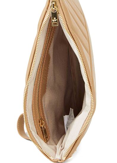 Beymen Club Beige Quilted Women's Clutch - 5