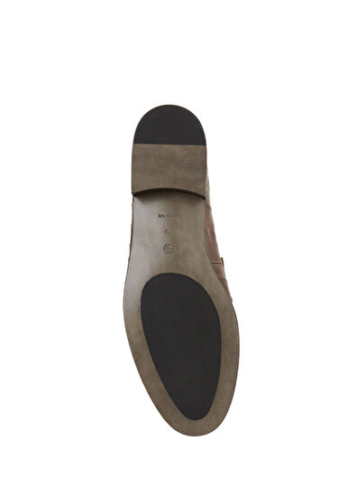 Kahverengi Kadın Deri Loafer - Görsel 6