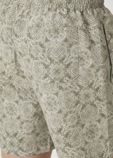 Brunello Cucinelli Khaki Paisley Patterned Swimsuit - 6