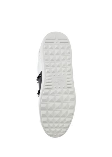 Valentino Garavani Rockstud Siyah Beyaz Kadın Deri Sneaker - 5