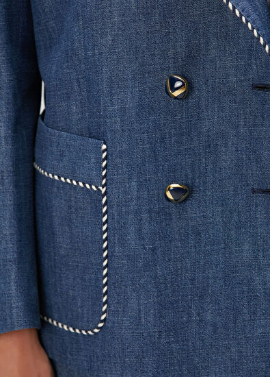 Lacivert Denim Ceket - Görsel 6