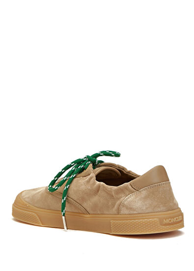 Moncler Beige Men's Suede Sneakers - 3
