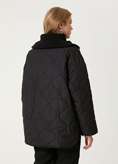 Beymen Club Black Knit Collar Coat - 6