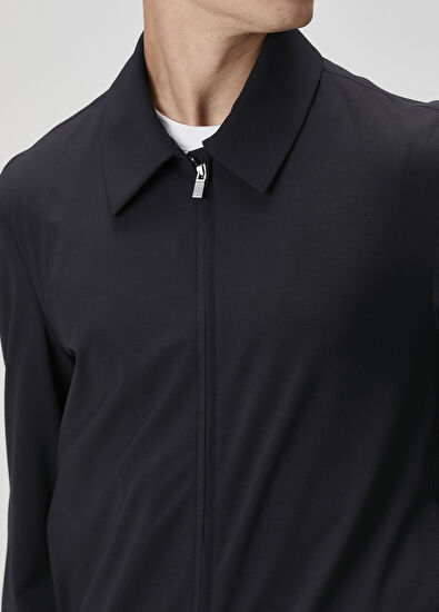 Lacivert Yün Mont - Görsel 7