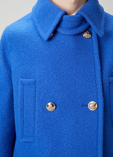 Beymen Club Mavi Crop Yün Ceket - 7