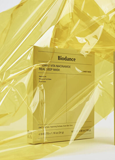 Biodance Radiant Vita Niacinamide Real Deep Aydınlatıcı Yüz Maskesi - 7