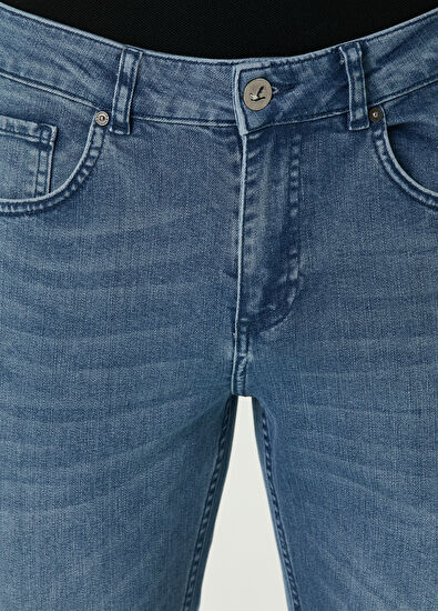 Beymen Club Slim Fit Gray Blue Medium Wash Jeans - 4