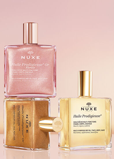 Nuxe Huıle Prodıgıuse Florale Kuru Yağ 50 ml + Huıle Prodıgıuse Florale Or Kuru Yağ 50 ml + Makyaj Temizleme Suyu 50 ml Cilt Bakım Seti  - 4