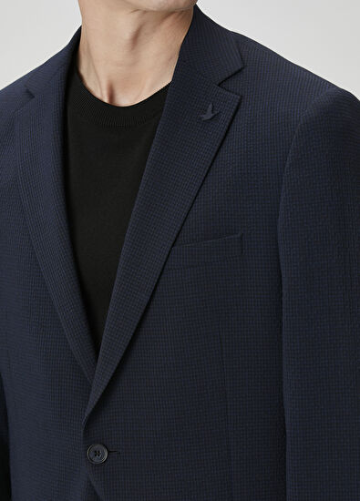 Beymen Club Drop 6 Lacivert Gofreli Takım Elbise - 8